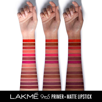 Lakme 9TO5 Primer + Matte Lipstick-Blushing Nude