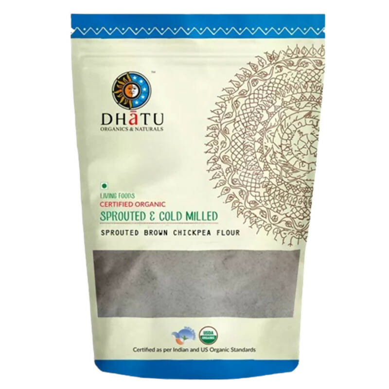 Dhatu Organics & Naturals Sporuted Brown Chickpea Flour - BUDNE