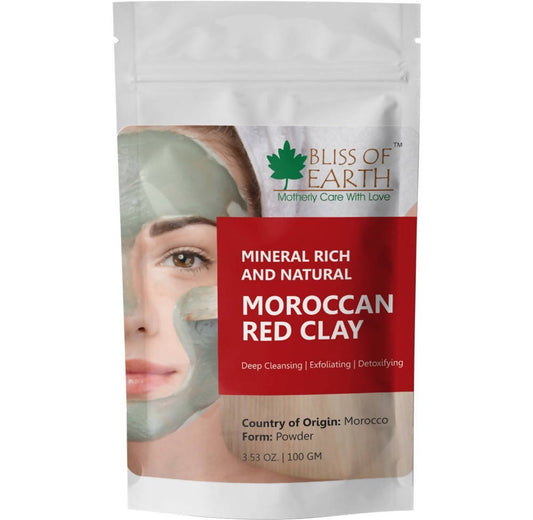 Bliss of Earth Mineral Rich And Natural Moroccan Red Clay - buy in USA, Australia, Canada