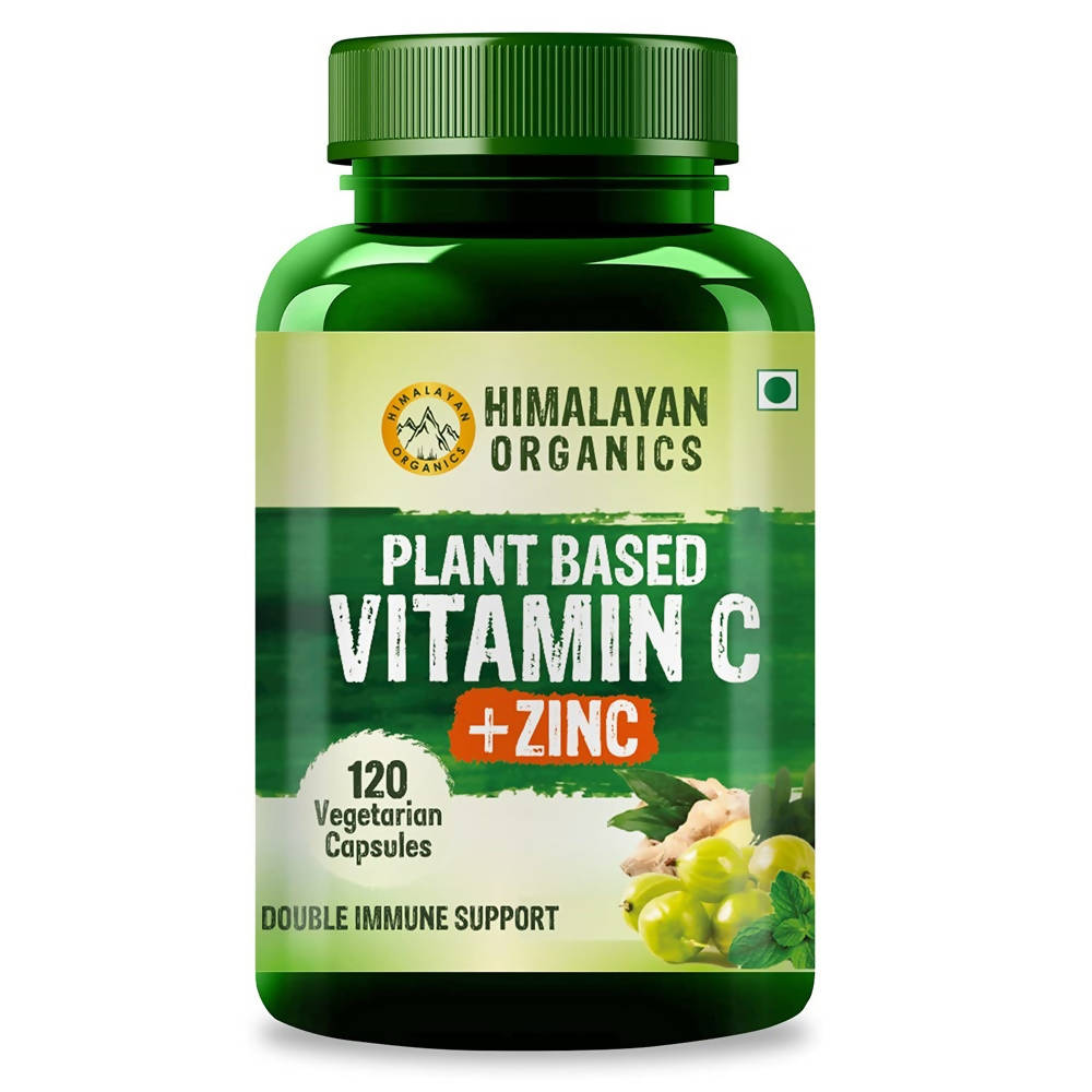 Himalayan Organics Plant Based Vitamin C + Zinc Double Immune Support: 120 Vegetarian Capsules