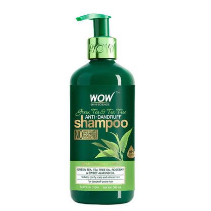 Wow Skin Science Green Tea & Tea Tree Anti-Dandruff Shampoo -  buy in usa 