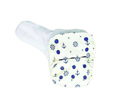Kindermum Nano Aio Cloth Diaper With 2 Organic Cloth Inserts- Anchor For Kids