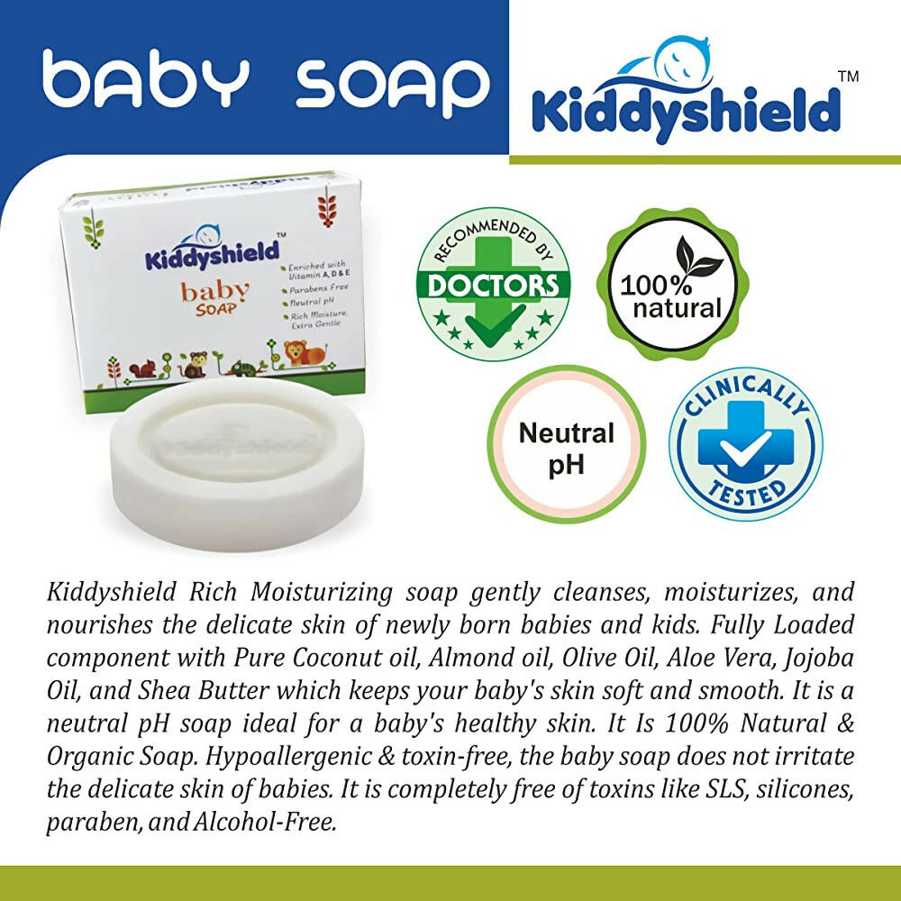 Kiddyshield Baby pH Balanced Soap for New Born & Kids