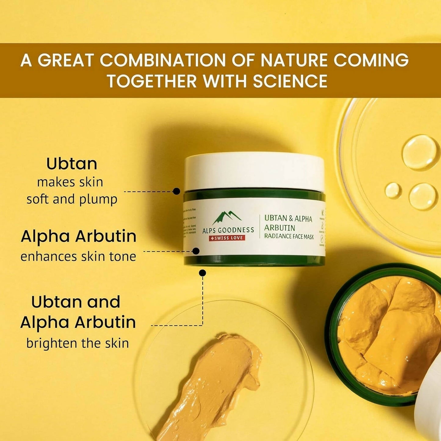 Alps Goodness Ubtan & Alpha Arbutin Radiance Clay Face Mask