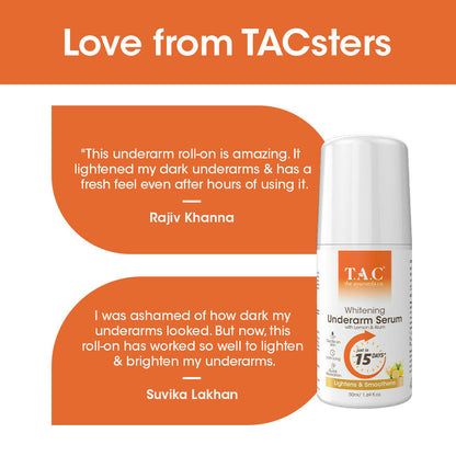 TAC - The Ayurveda Co. Lemon Roll-On for Women & Men with Aloe Vera for Skin Whitening & Long Lasting Freshness