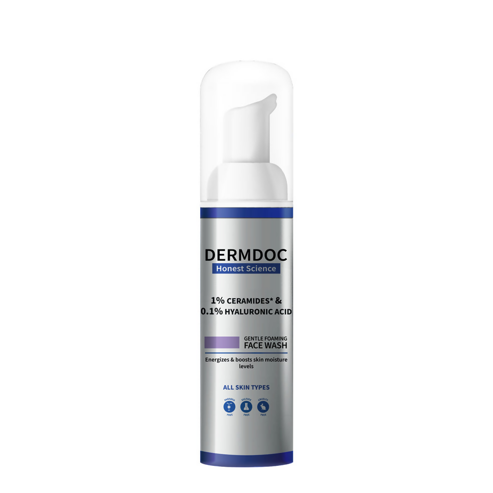 Dermdoc 1% Ceramides * & 0.1% Hyaluronic Acid Gentle Foaming Face Wash - usa canada australia