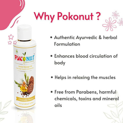 Pokonut Herbal Body Massage Oil