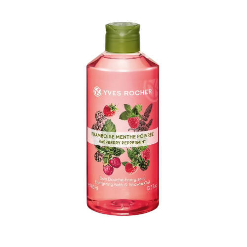 Yves Rocher Energizing Bath & Shower Gel - Raspberry Peppermint - BUDEN