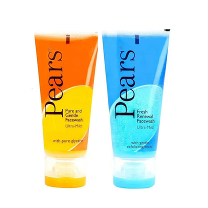 Pears Pure & Gentle Ultra Mild Facewash & Ultra Mild Fresh Renewal Facewash Combo - BUDNE