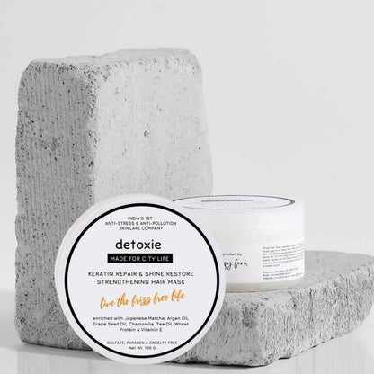 Detoxie Keratin Repair & Shine Restore Strengthening Hair Mask