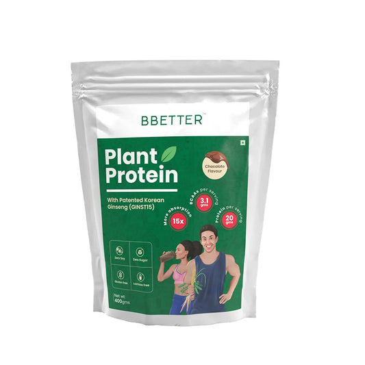 BBETTER Plant Protein Powder for Men & Women - Chocolate Flavour - BUDNE