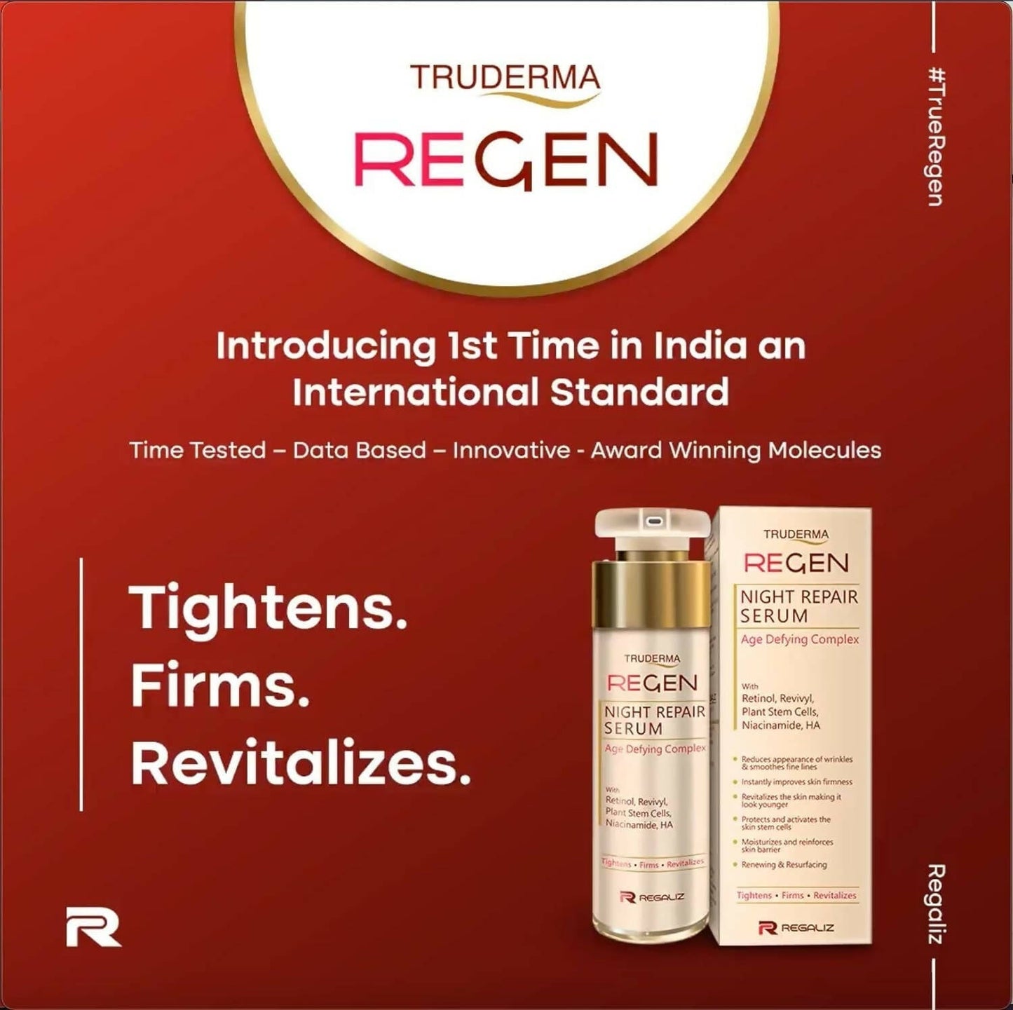 Truderma Regen Night Repair Serum For Skin Ageing