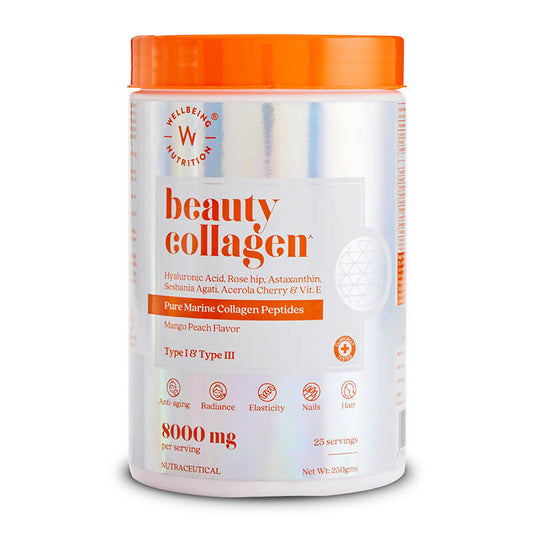Wellbeing Nutrition Beauty Korean Marine Collagen Peptides-Mango Peach Flavor - BUDEN
