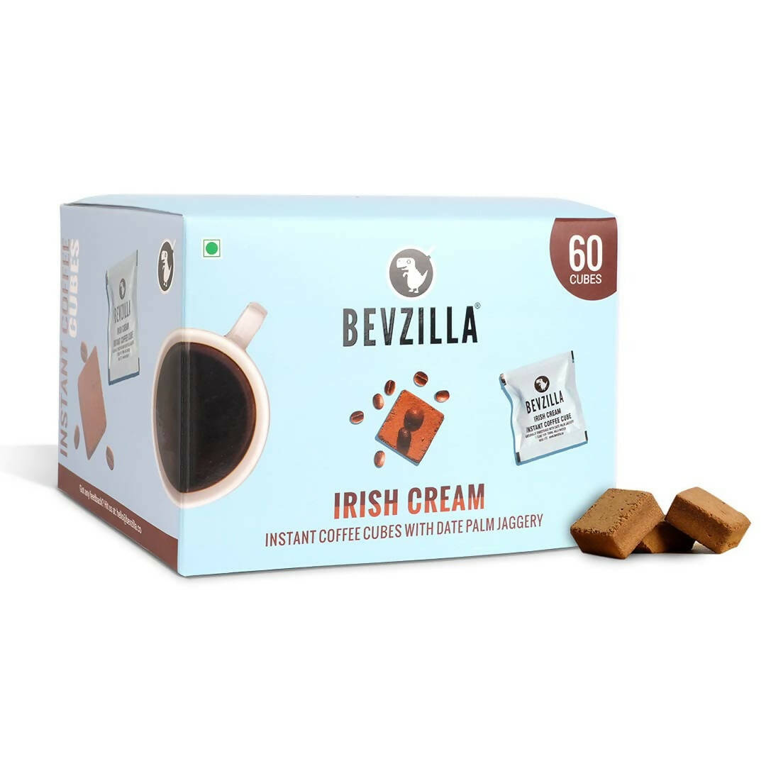 Bevzilla Instant Coffee Cubes Pack with Organic Date Palm Jaggery - Irish Cream - BUDNE