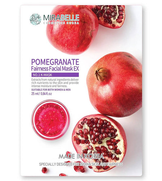Mirabelle Korea Pomegranate Fairness Facial Sheet Mask EX - BUDEN