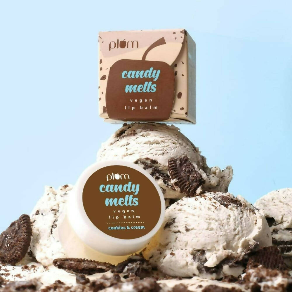 Plum Candy Melts Vegan Lip Balm Cookies & Cream