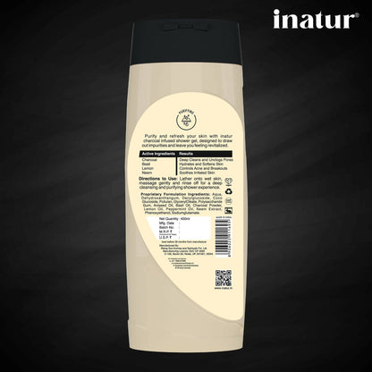 Inatur Charcoal Shower Gel