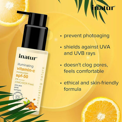 Inatur Illuminating Vitamin C Sunscreen SPF50