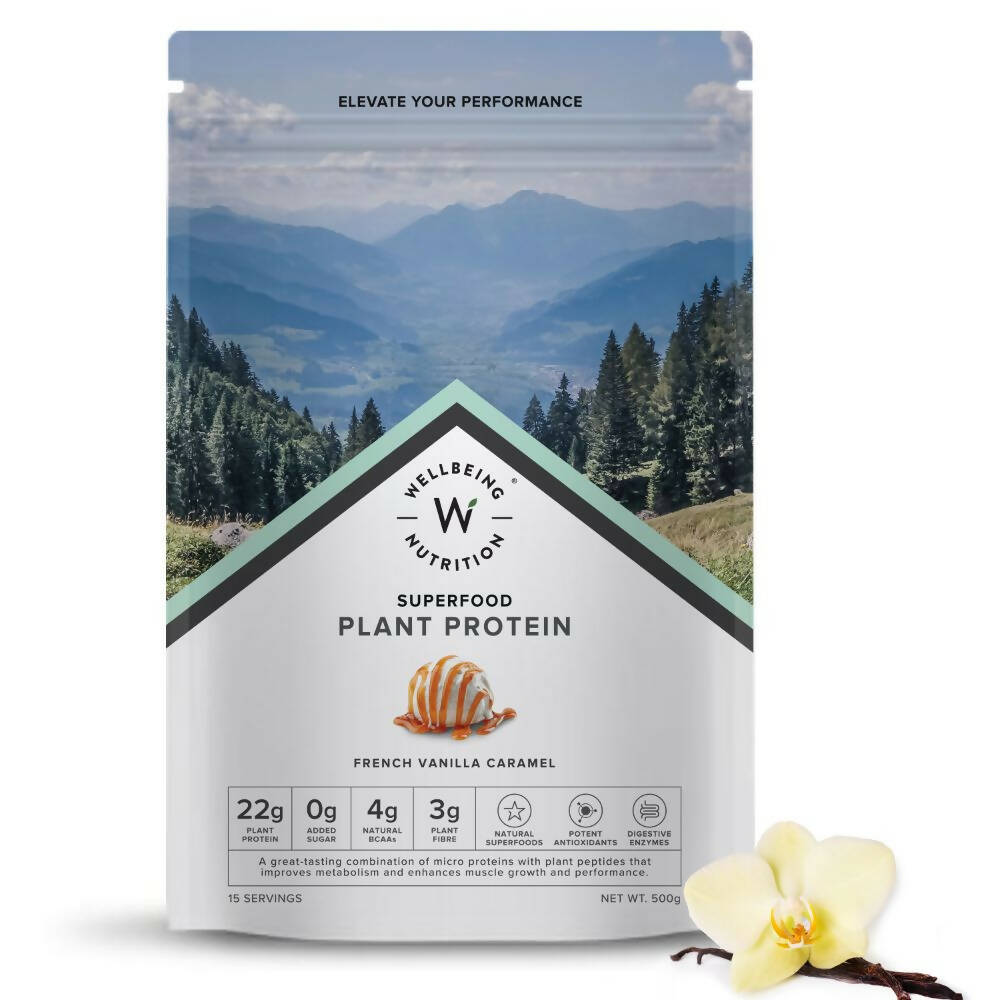 Wellbeing Nutrition Superfood Plant Protein-French Vanilla Caramel