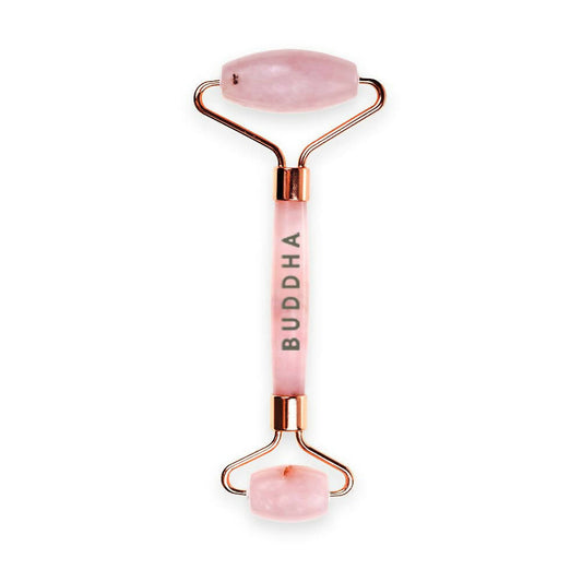 Buddha Natural M African Rose Quartz Face Roller - Helps To Reduce Puffiness Massager - BUDNEN