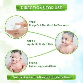 Mamaearth Milky Soft Head to Toe Wash With Oats, Milk & Calendula For Babies
