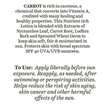 Biotique Advanced Ayurveda Bio Carrot 40+ SPF UVA/UVB Sunscreen Ultra Soothing Face Lotion