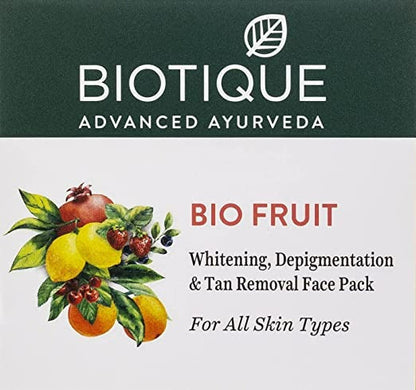 Biotique Advanced Ayurveda Fruit Brightening Depigmentation & Tan Removal Face Pack
