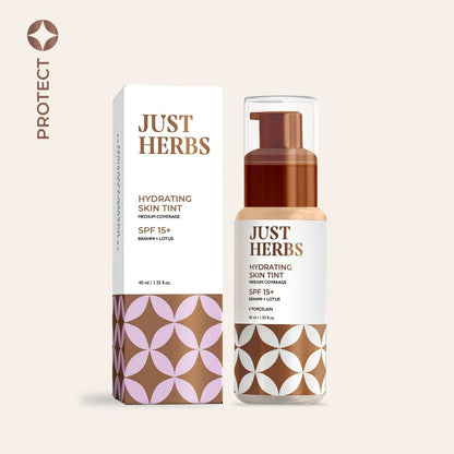 Just Herbs Herb Enriched Skin Tint Medium Coverage Broad-Spectrum Sun Protection - Porcelain