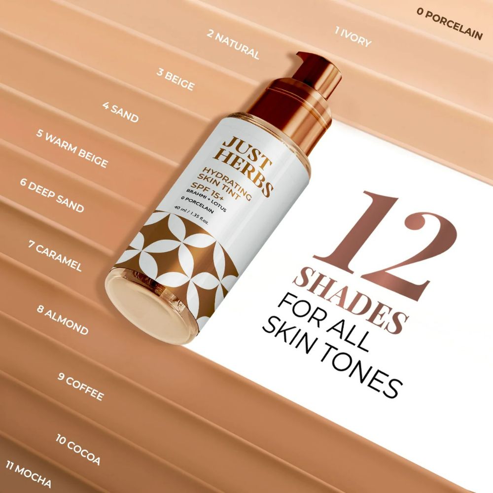 Just Herbs Herb Enriched Skin Tint Medium Coverage Broad-Spectrum Sun Protection - Porcelain