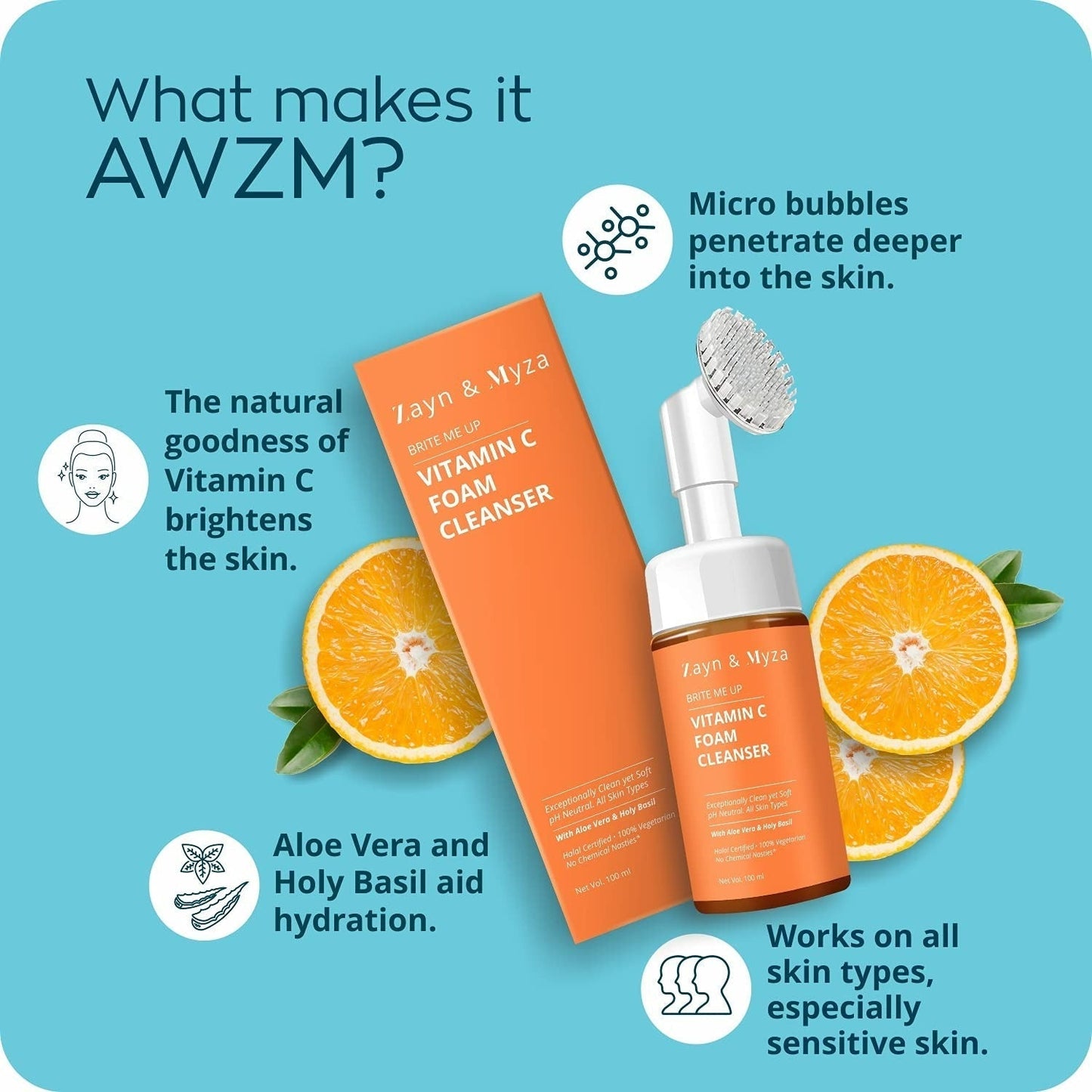 Zayn & Myza vitamin C Foaming Face Wash