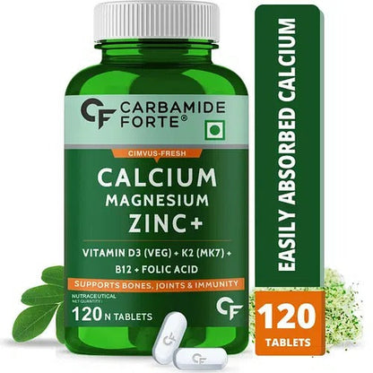 Carbamide Forte Calcium + Magnesium + Zinc + Vitamin D, K2, & B12 Tablets