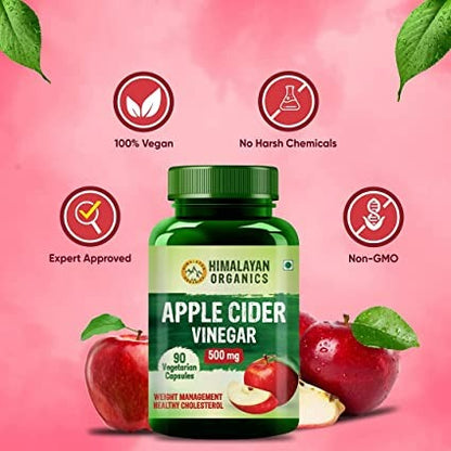 Himalayan Organics Apple Cider Vinegar 500 mg Capsules