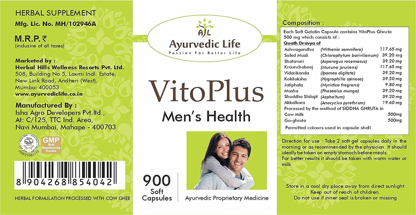 Ayurvedic Life Vito Plus Men's Health Capsules