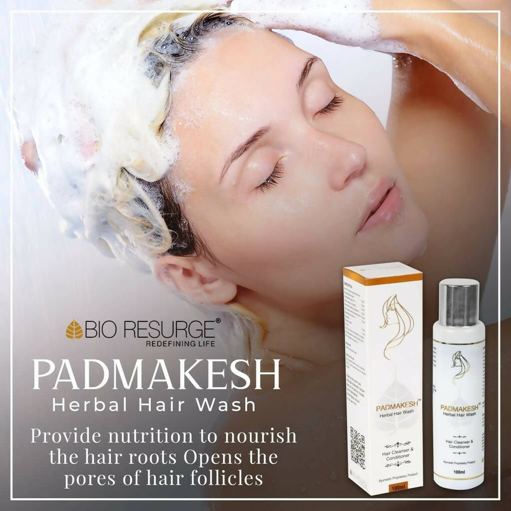 Bio Resurge Life Padmakesh Herbal Hair Wash - Hair Cleanser And Conditioner