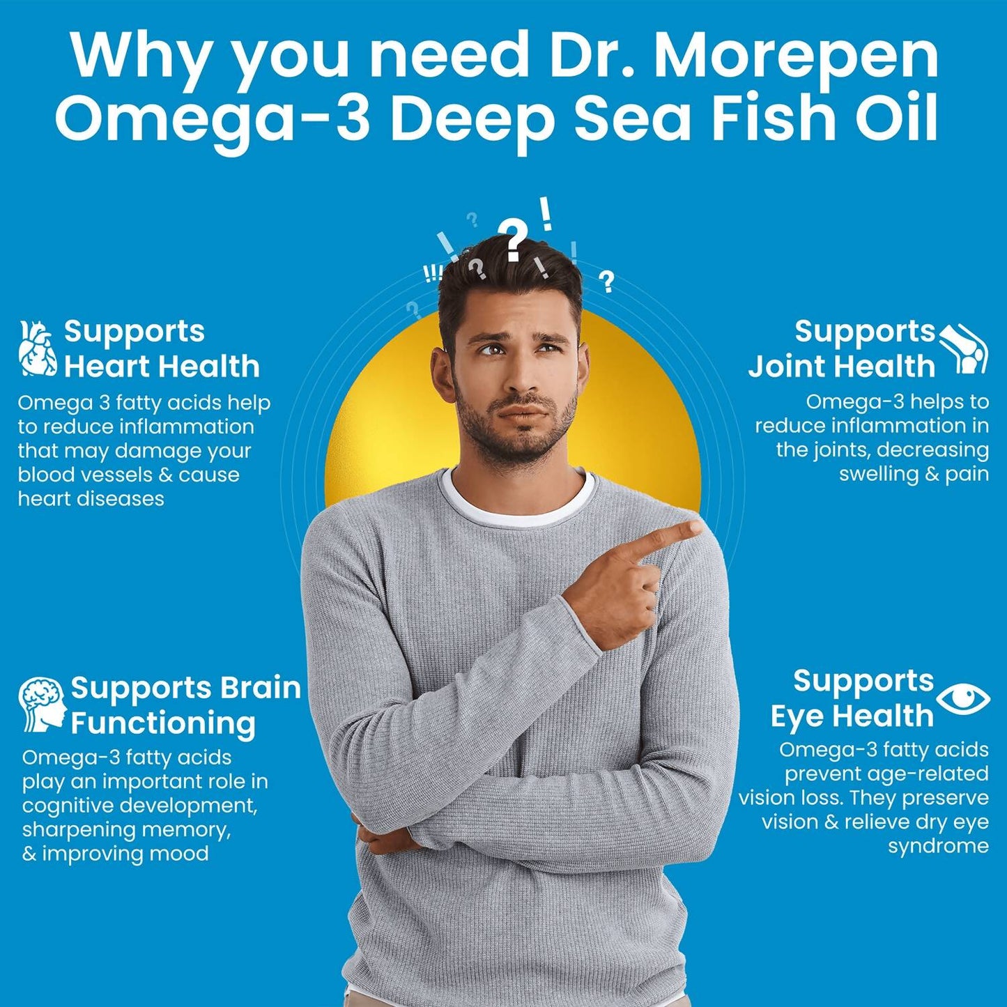 Dr. Morepen Omega 3 Deep Sea Fish Oil Softgels