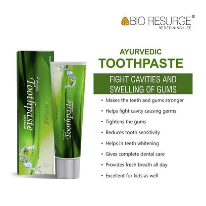 Bio Resurge Life Herbal Ayurvedic Spearmint Toothpaste