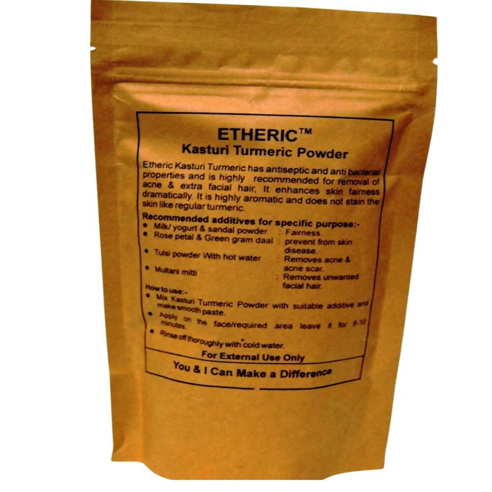 Etheric Wild Kasturi Turmeric Powder for Skin Care & Whitening - BUDNE