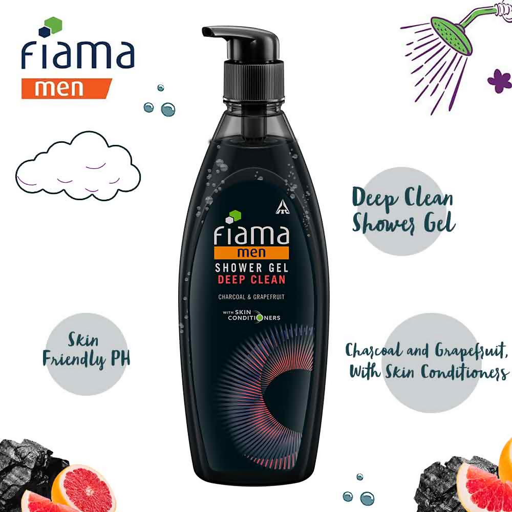 Fiama Deep Clean Shower Gel With Charcoal And Grapefruit