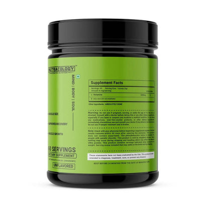 Nutracology Gluta X3 Micronized Glutamine For Muscle Recovery & Strength