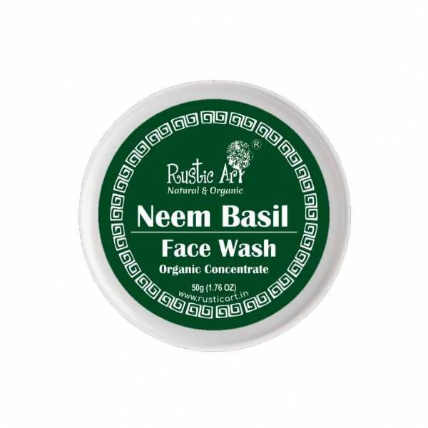 Rustic Art Neem Basil Face Wash Organic Concentrate - BUDNE