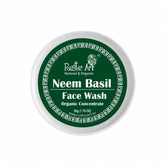 Rustic Art Neem Basil Face Wash Organic Concentrate - BUDNE