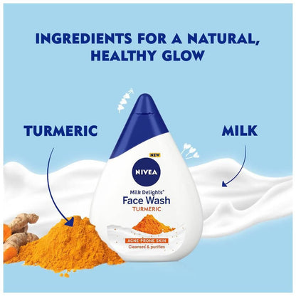 Nivea Milk Delights Turmeric Face Wash For Acne Prone Skin