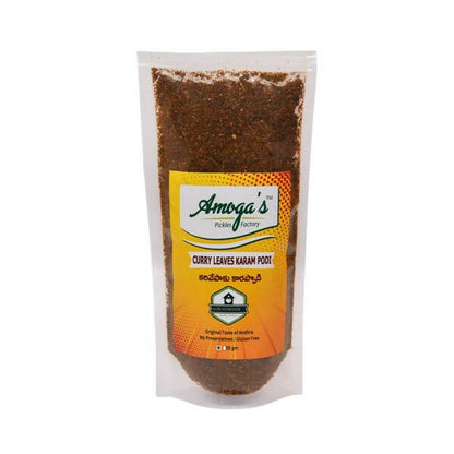 Amoga's Pickles Factory Curry Leaves Karam Podi Andhra Style -  USA, Australia, Canada 