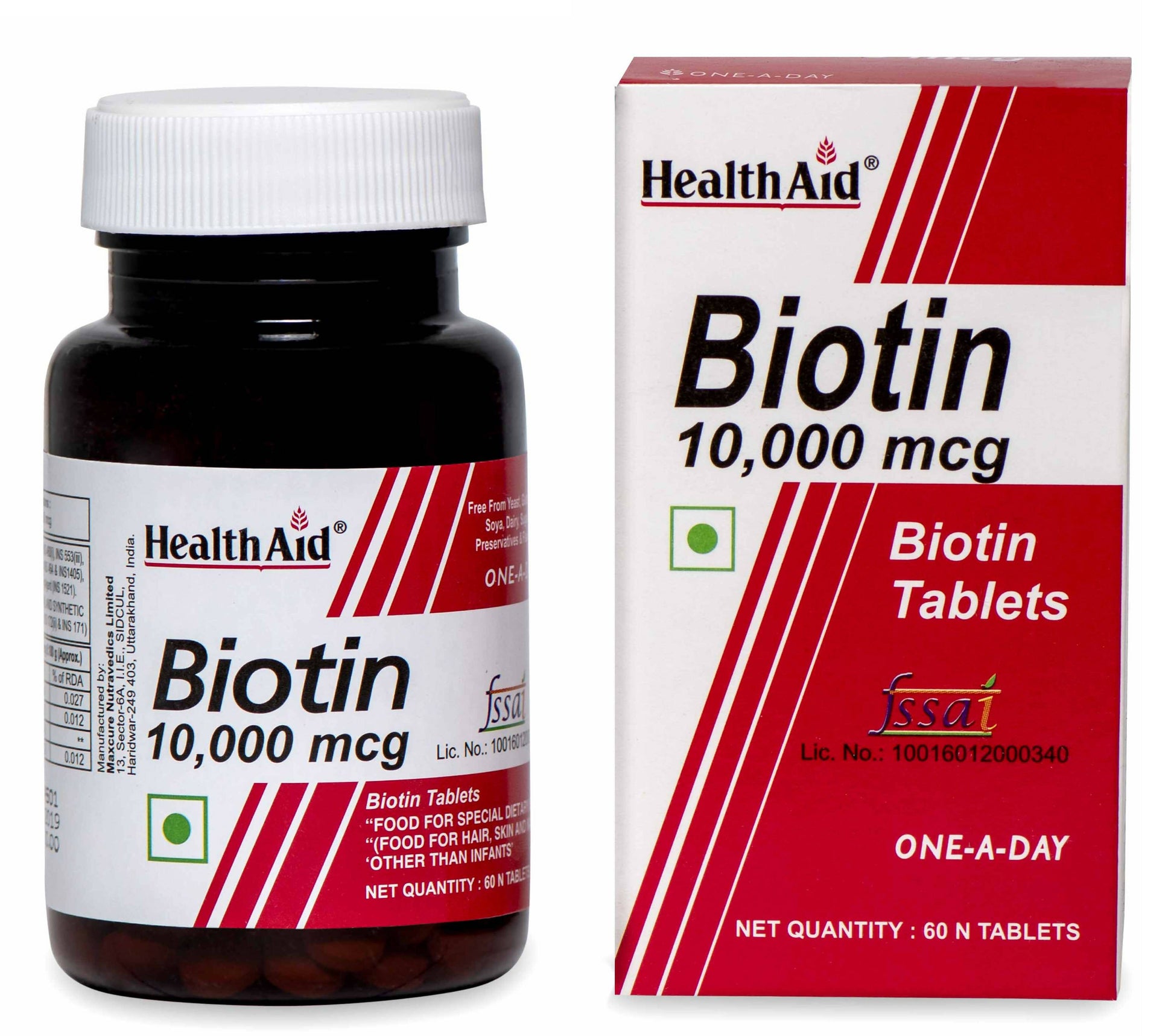HealthAid Biotin 10000 mcg Tablets - BUDEN