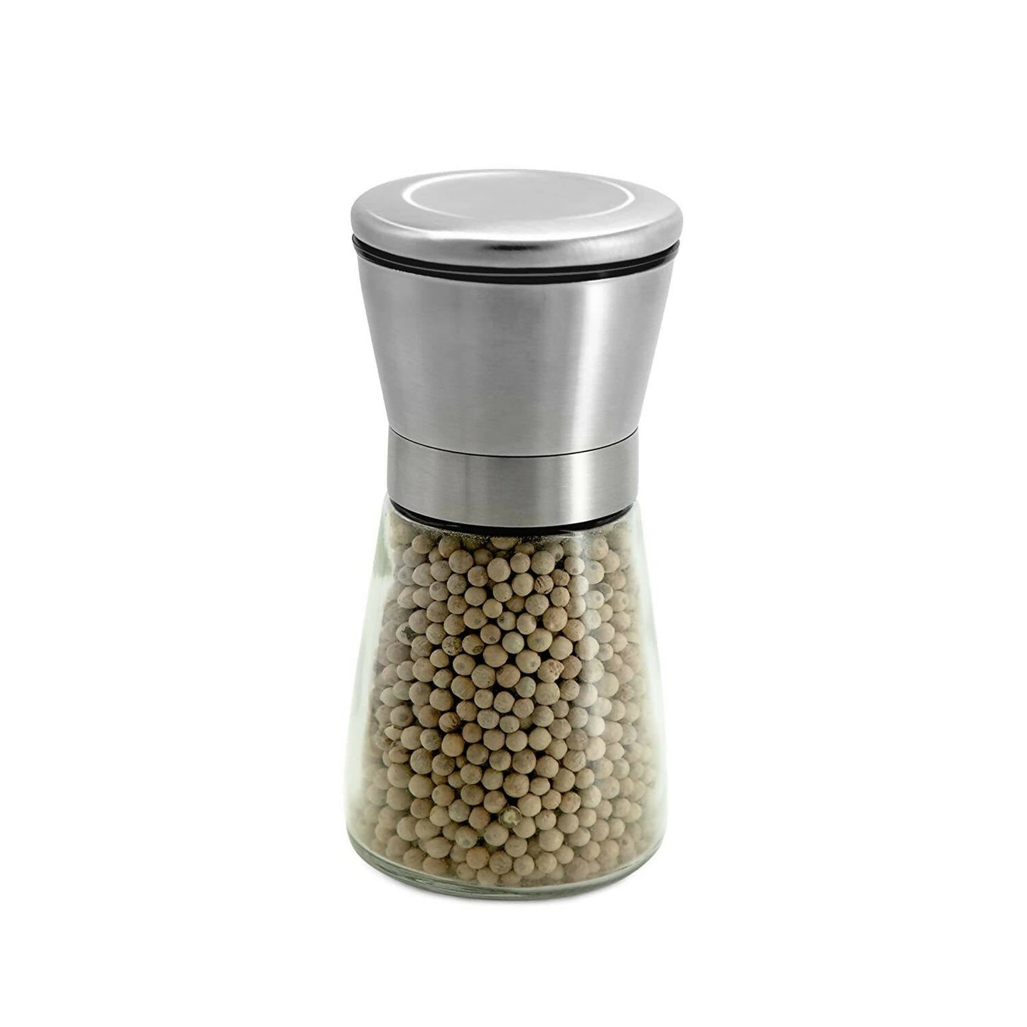 LocoKerala Tellicherry White Peppercorns with Grinder