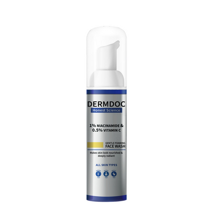 Dermdoc 1% Niacinamide & 0.5% Vitamin C Gentle Foaming Face Wash - usa canada australia