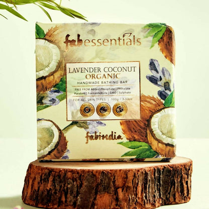 Fabessentials Lavender Coconut Organic Handmade Bathing Bar