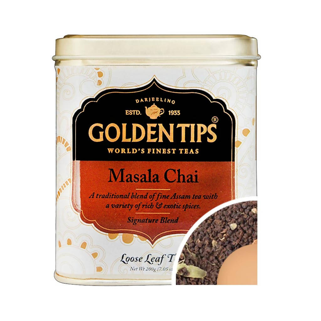 Golden Tips Masala Chai - Tin Can - BUDNE