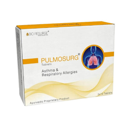 Bio Resurge Life Pulmosurg Ayurvedic Cough and Asthma Relief Tablets - usa canada australia