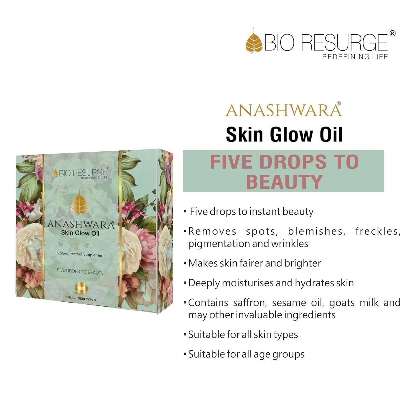 Bio Resurge Life Anashwara Skin Glow Oil